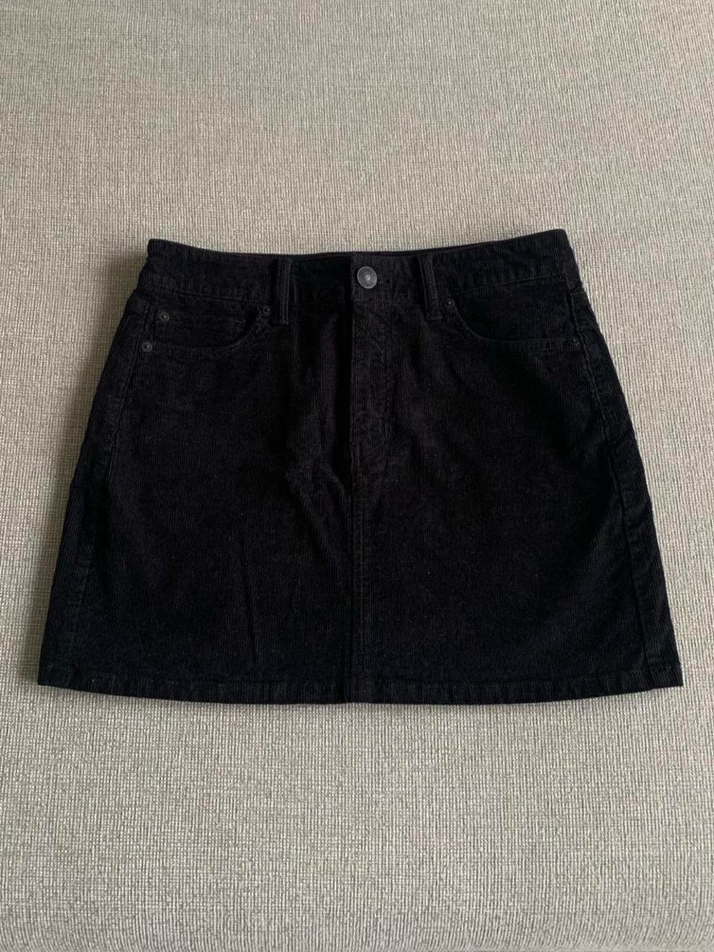 American Eagle black corduroy mini skirt